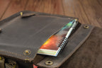 Leather Messenger Briefcase Brown