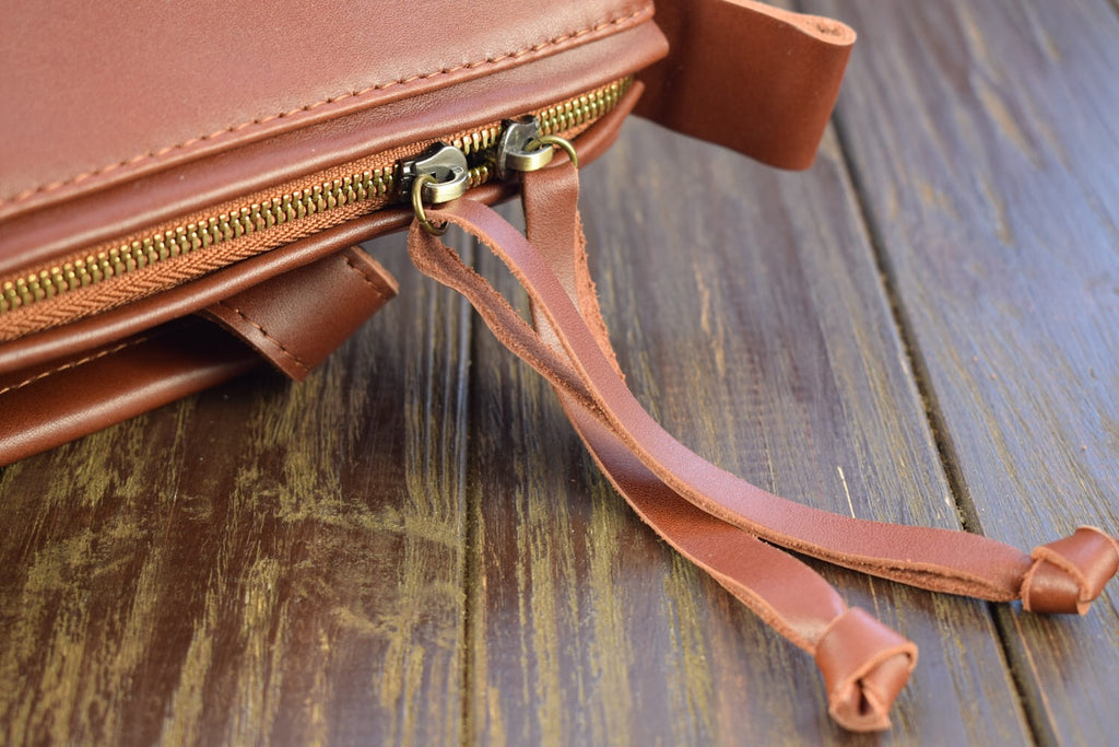 Boston Brandy Leather Backpack