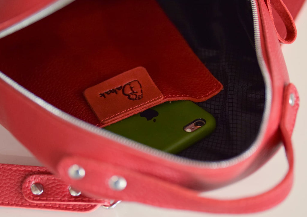 Trian Red-shine leather backpack