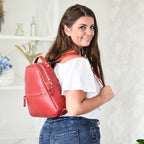 Trian Red-shine leather backpack
