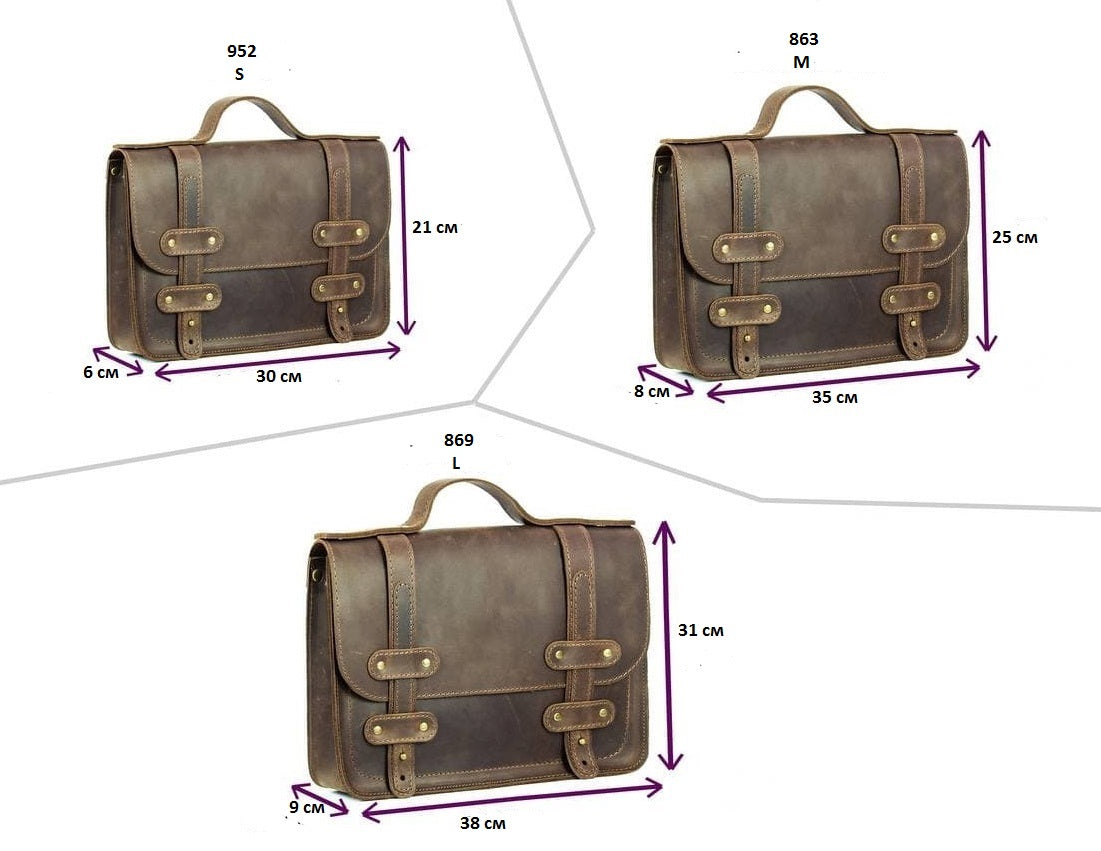 Leather briefcase Folio Onyx