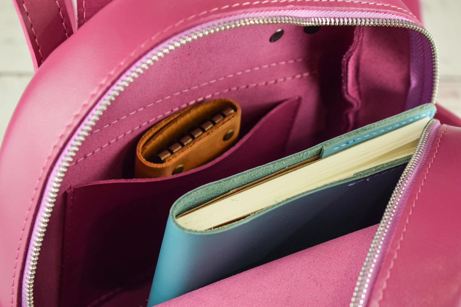 Leather backpack VISTA