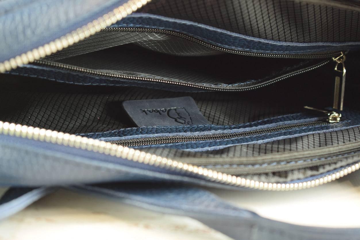 Leather bag Professor Blue-shine