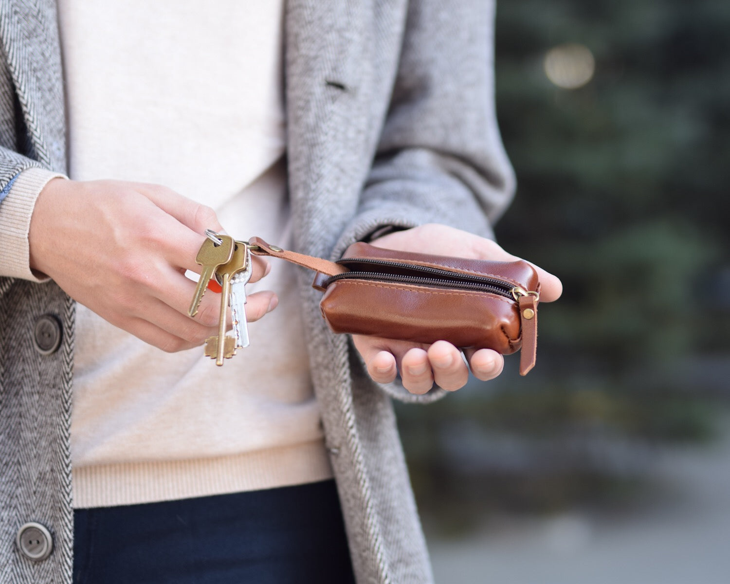 Leather key holder XL