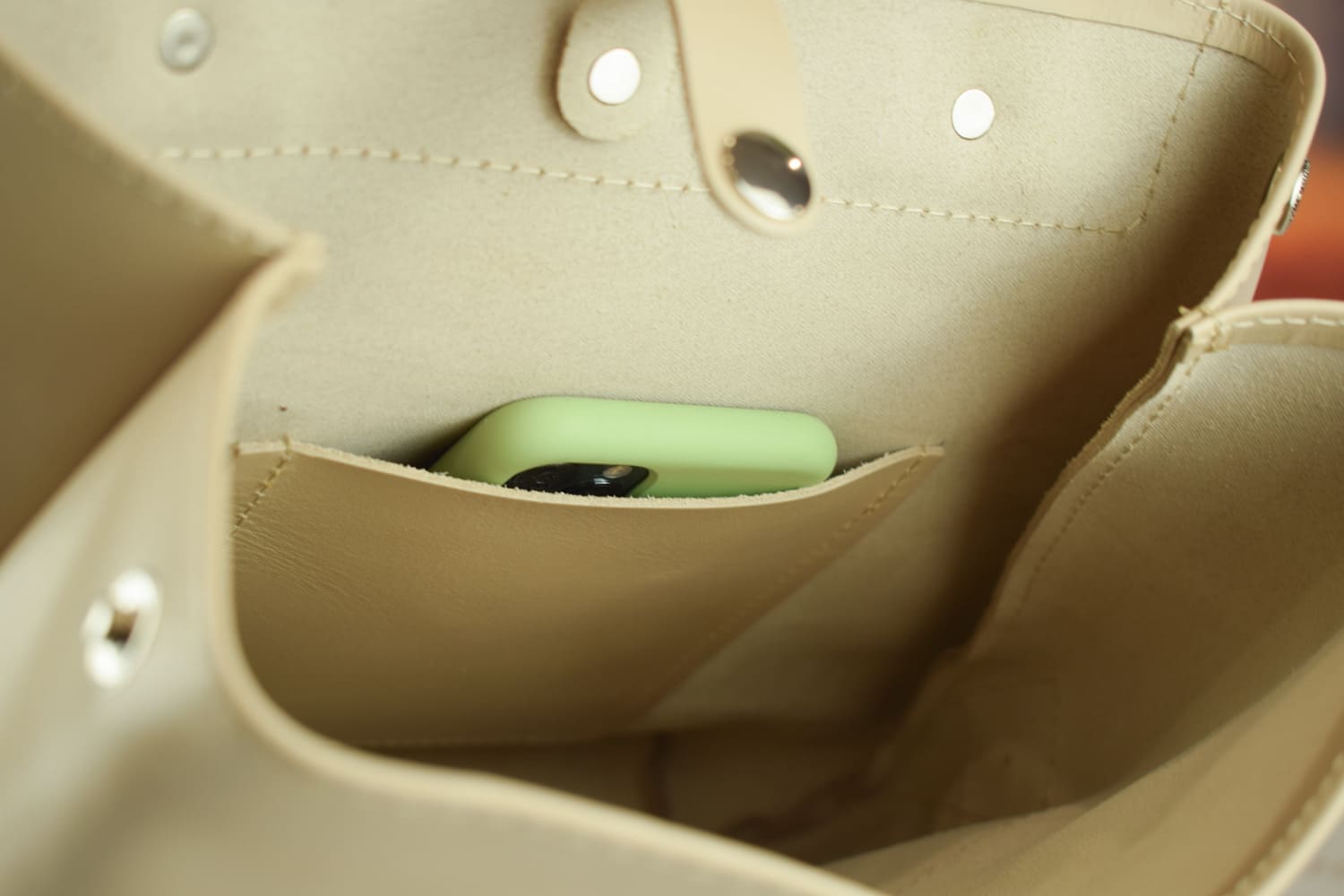 Leather backpack Trip Latte