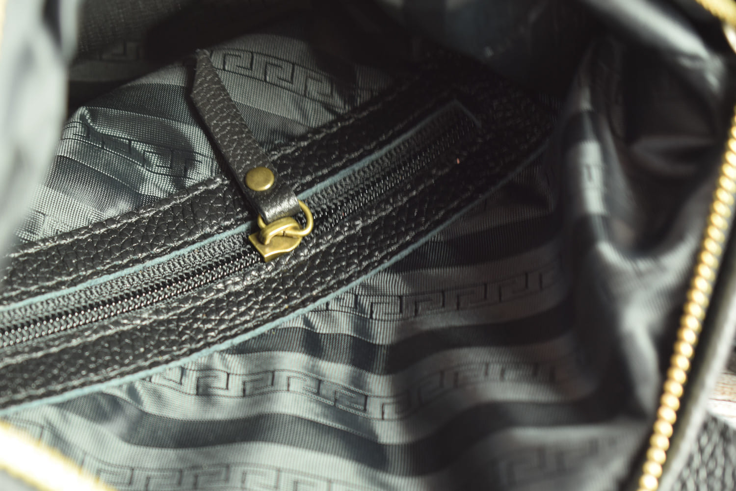 Leather backpack Boston Black-shine