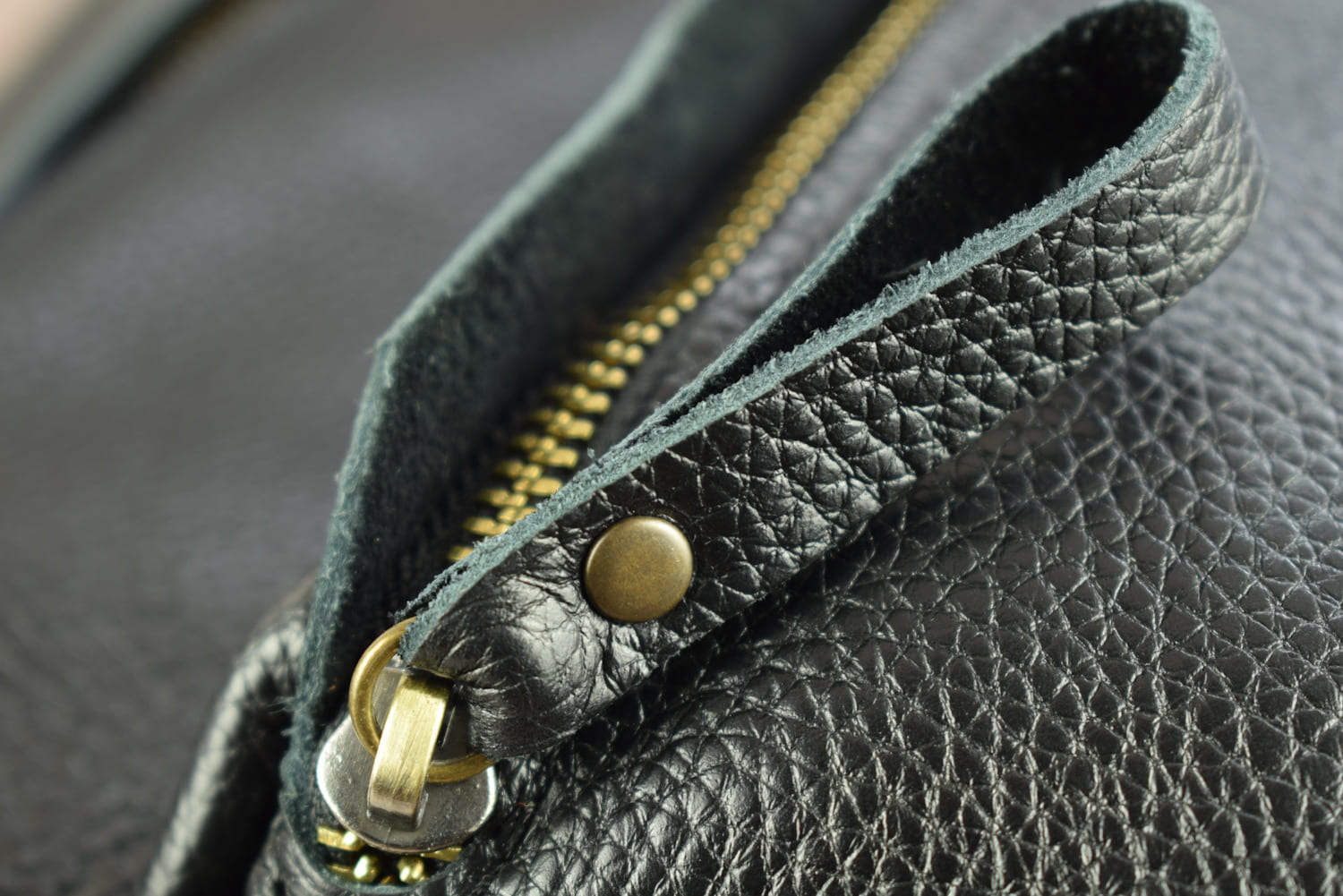 Leather backpack Boston Black-shine