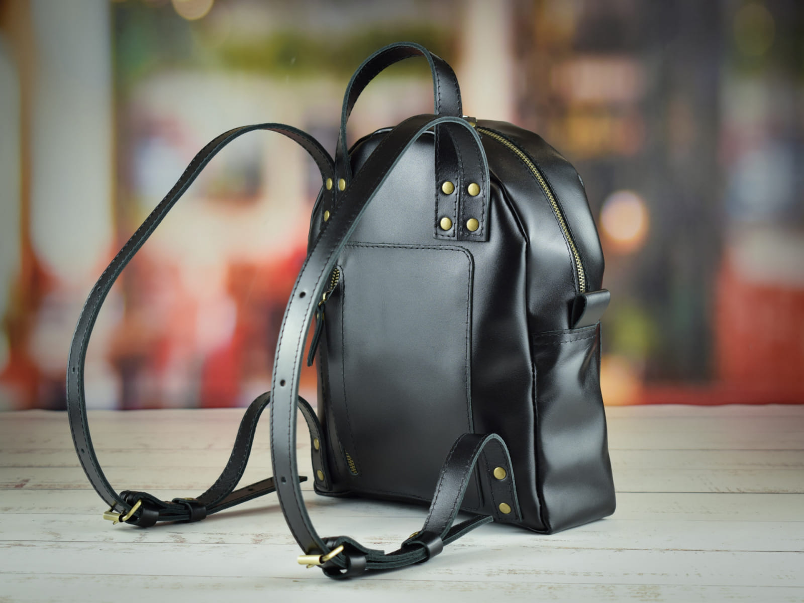 Leather backpack VISTA