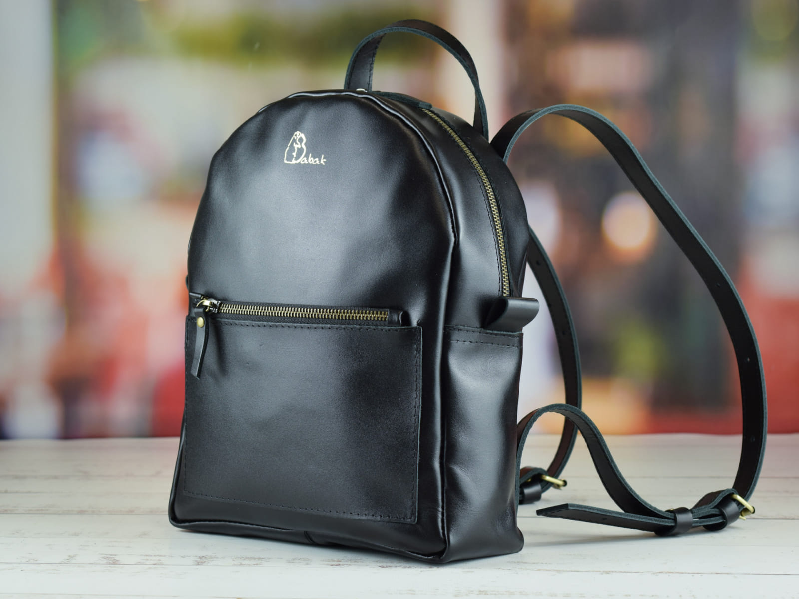 Leather backpack VISTA