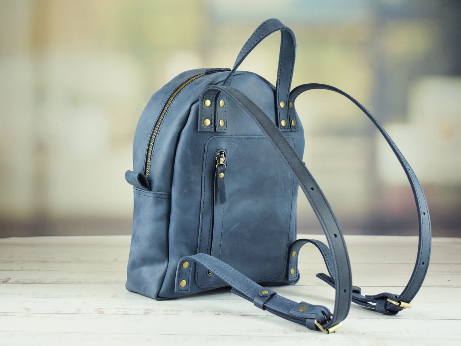 Leather backpack VISTA