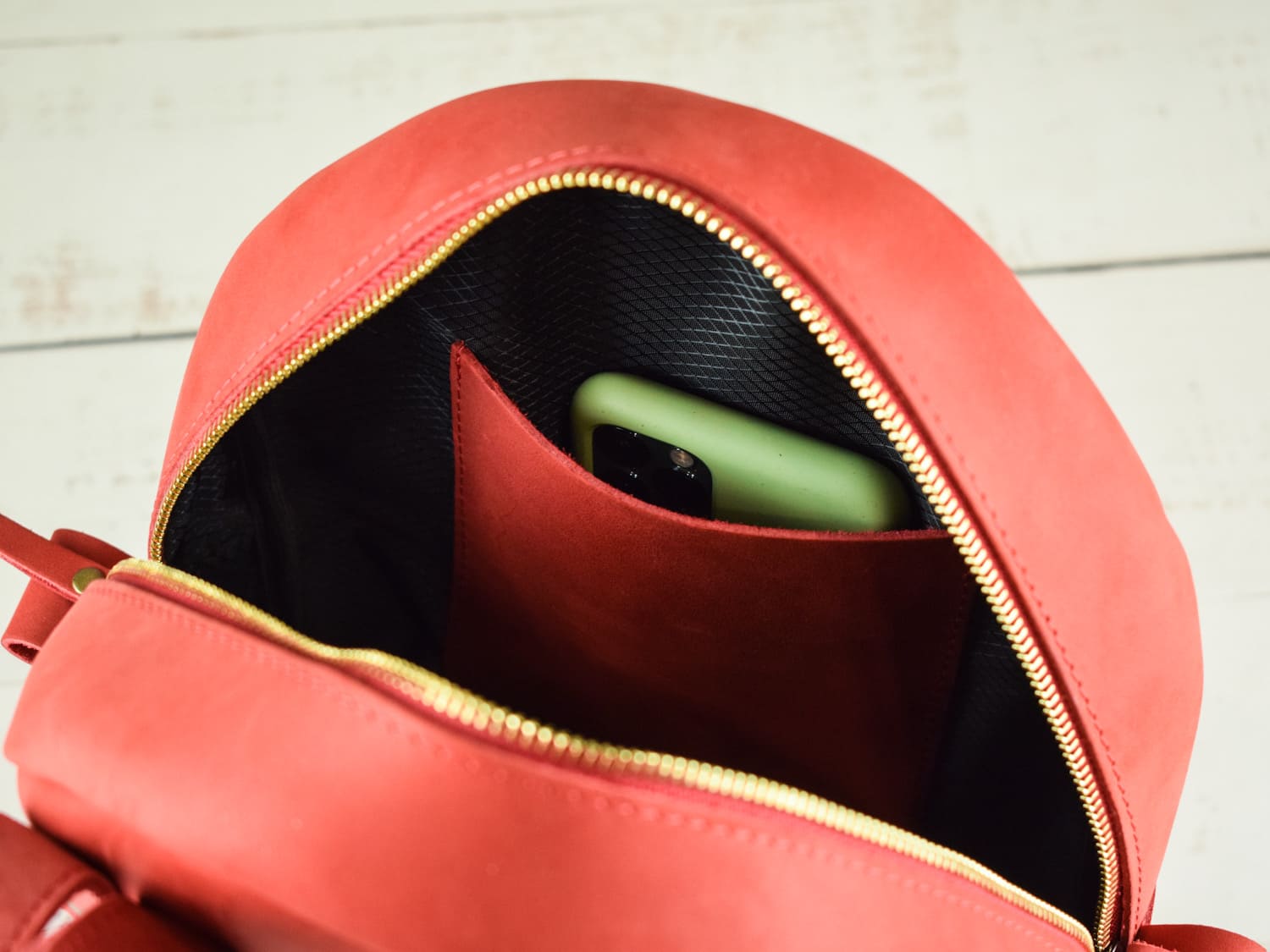 Leather backpack VISTA