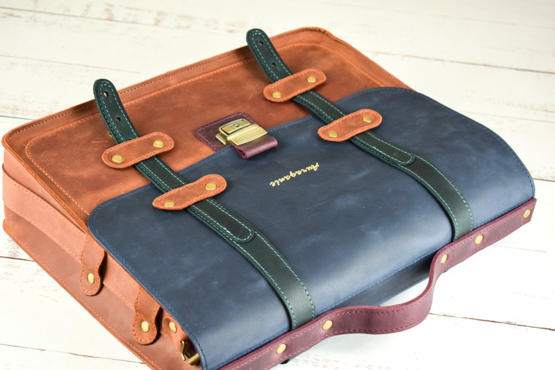 Leather briefcase 869 BB