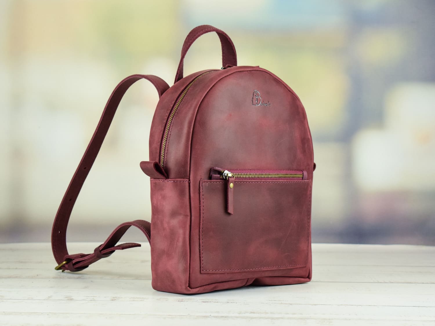 Leather backpack VISTA