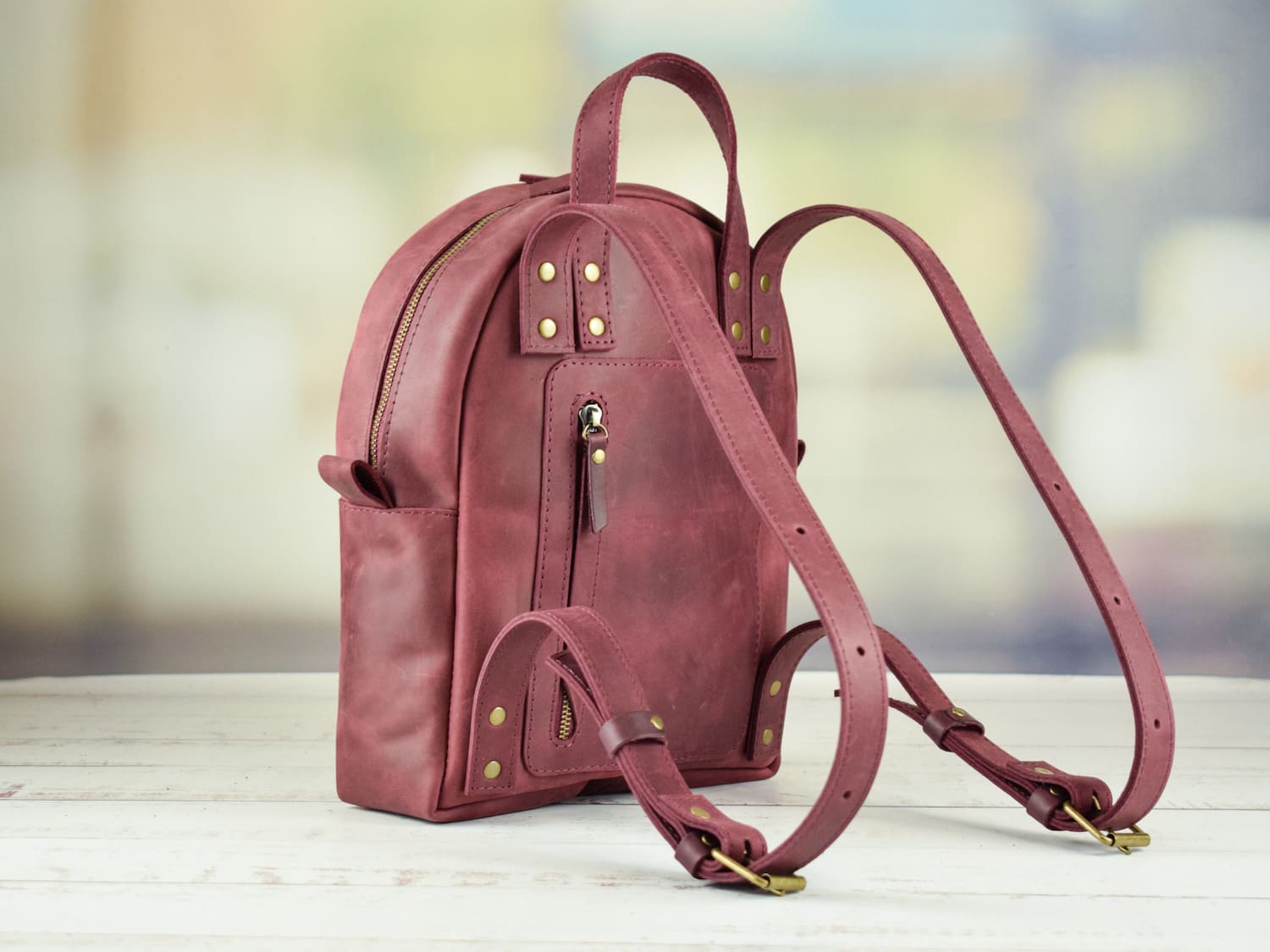 Leather backpack VISTA