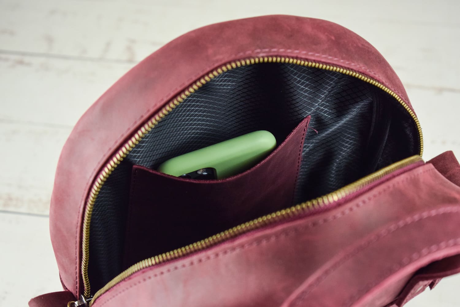 Leather backpack VISTA