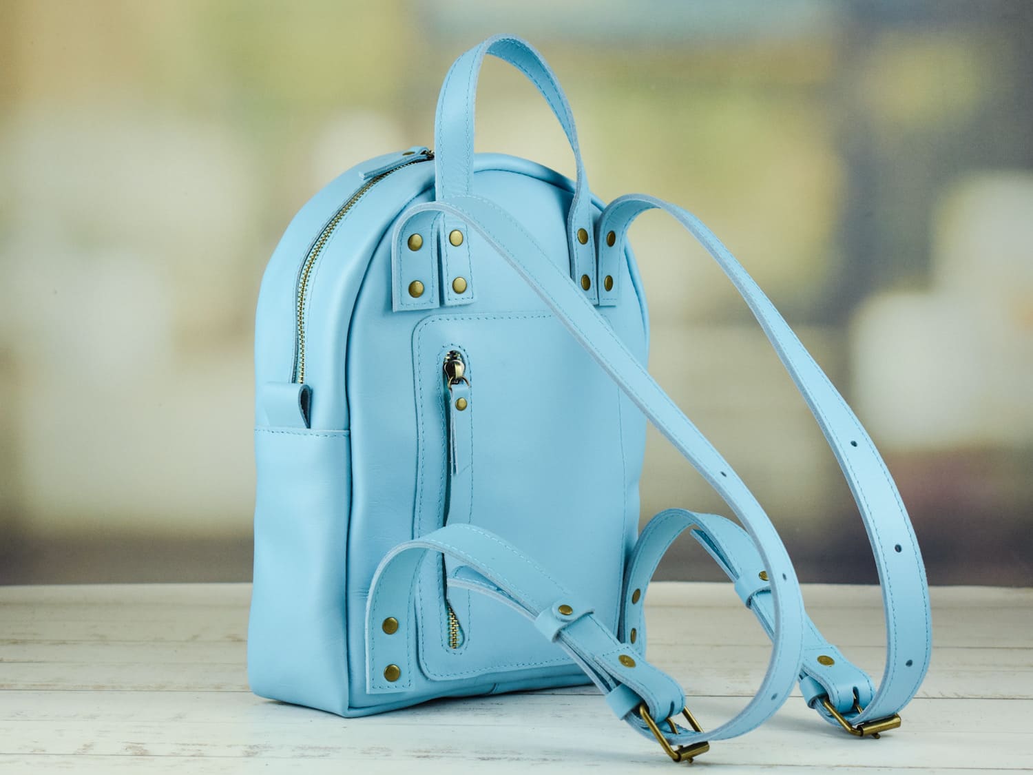 Leather backpack VISTA