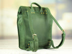 Leather backpack Carbine Green
