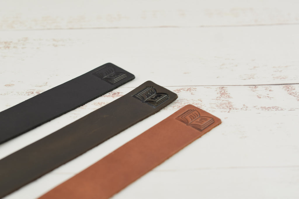 Leather bookmark Line