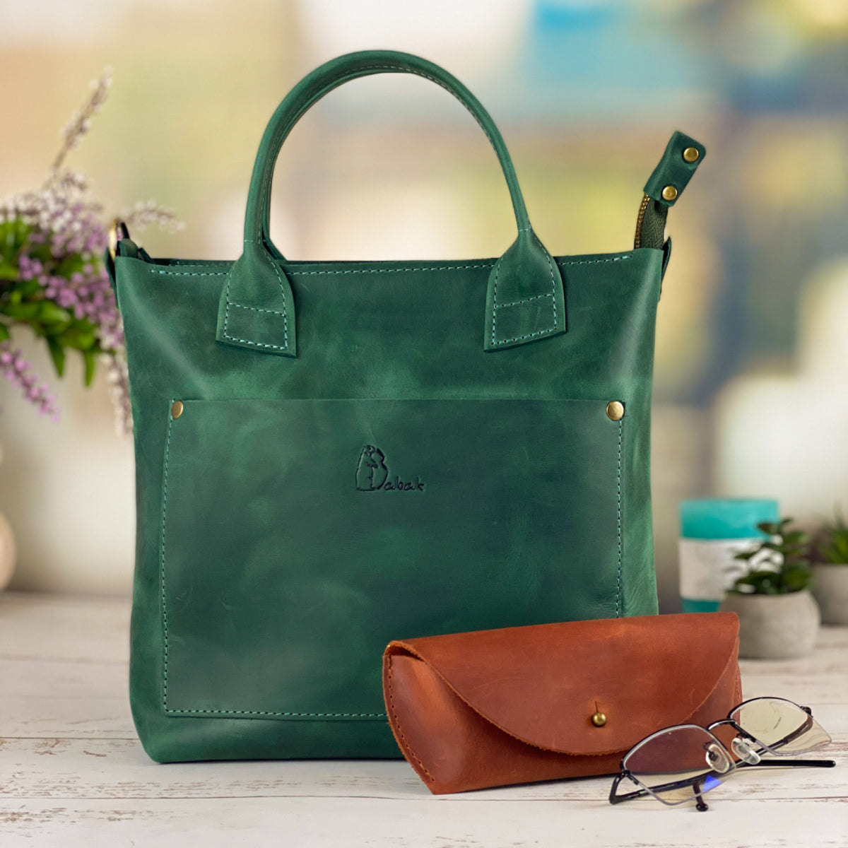 Leather case for glasses