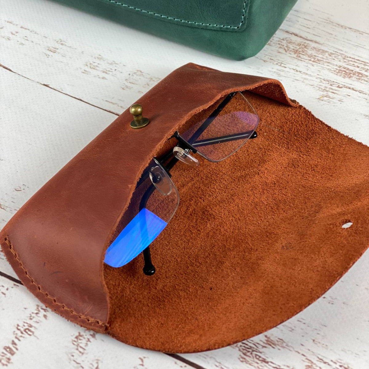 Leather case for glasses