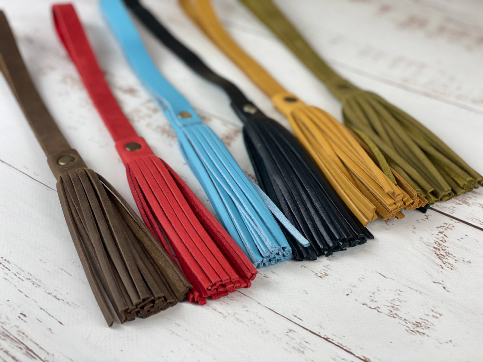 Leather tassels in any color