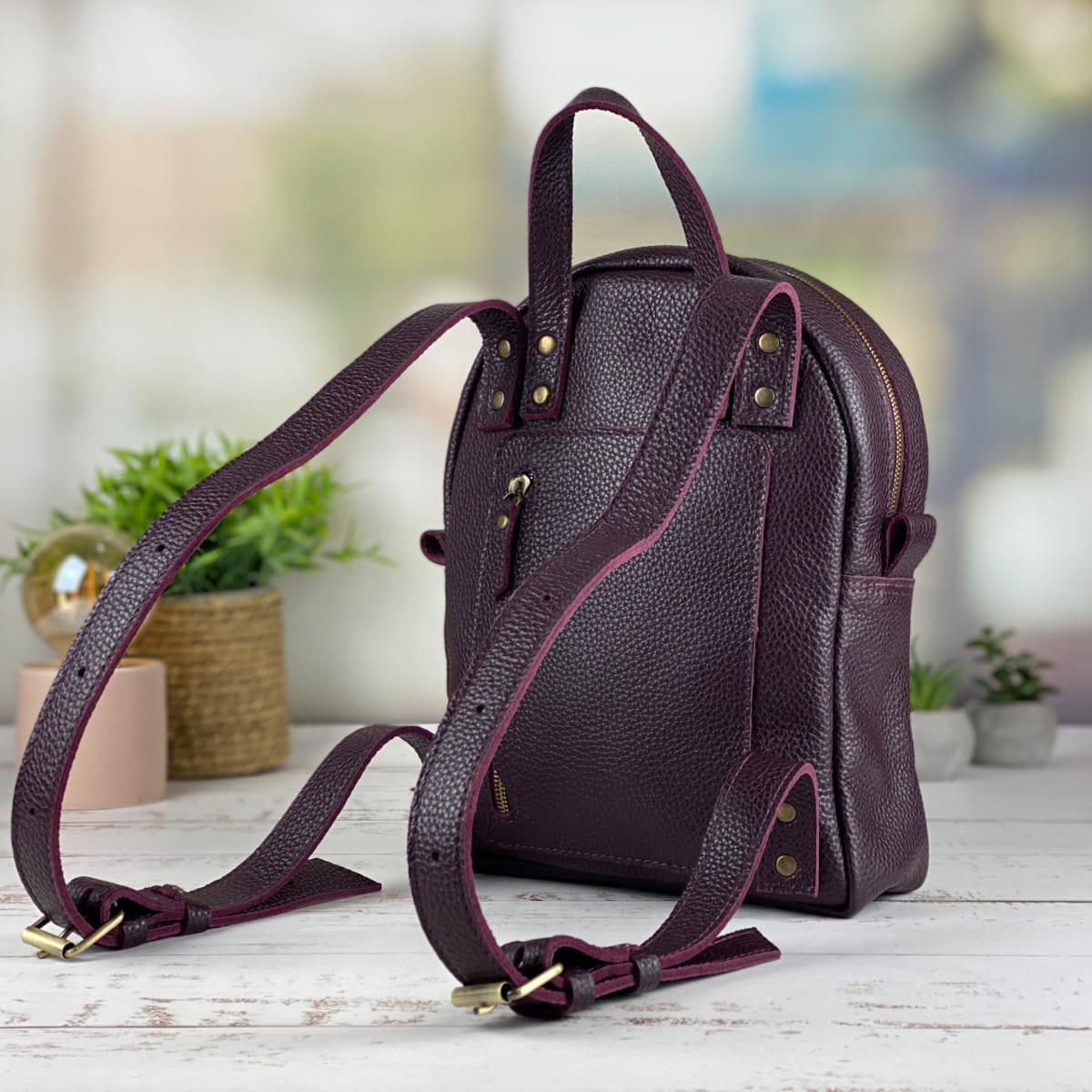 Leather backpack VISTA