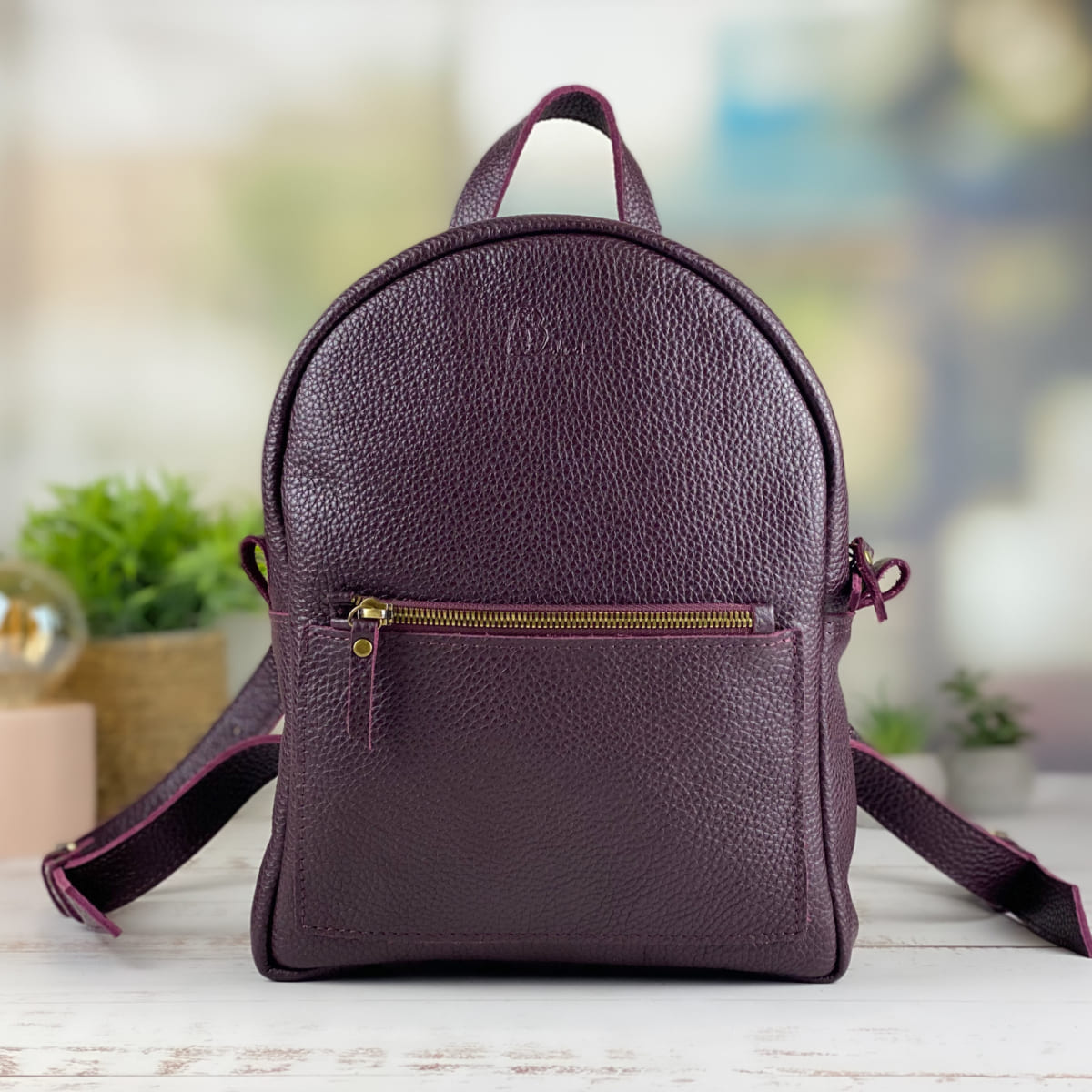 Leather backpack VISTA