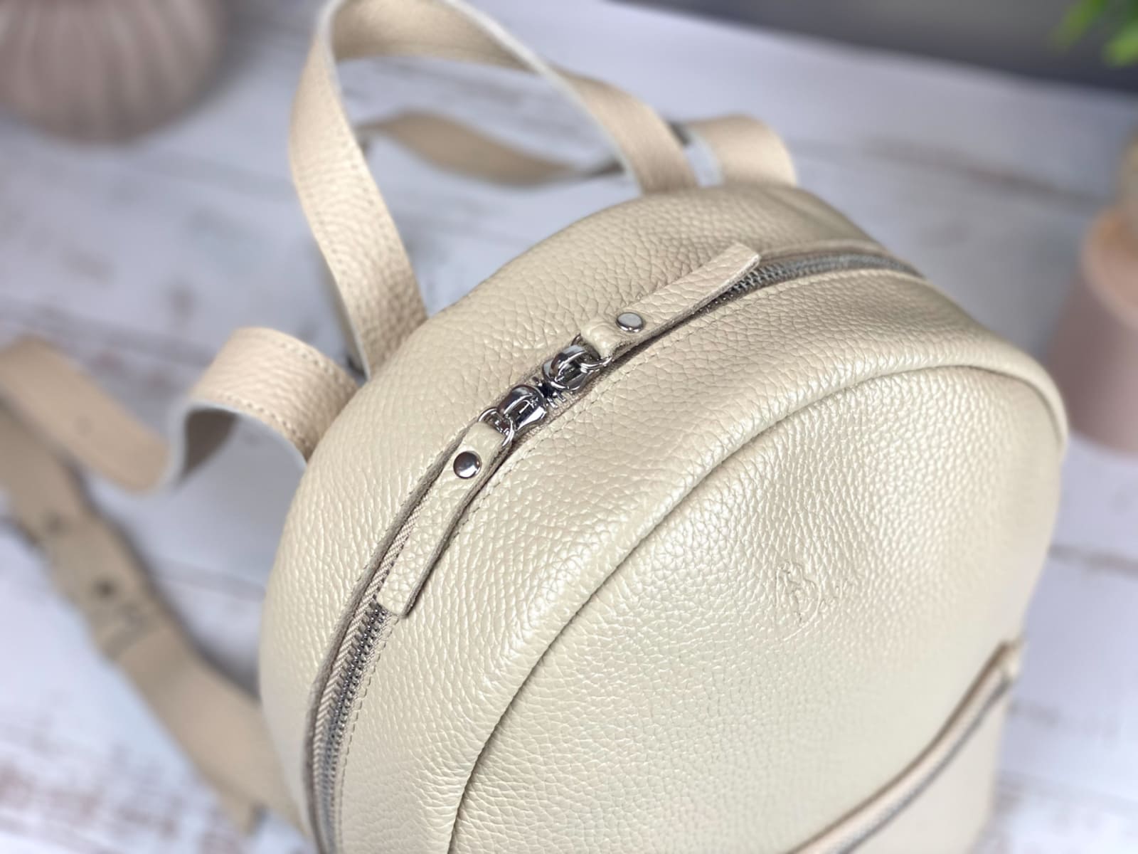 Leather backpack Vista