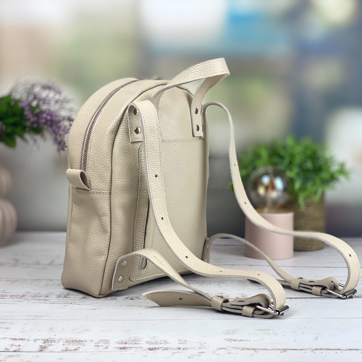 Leather backpack Vista