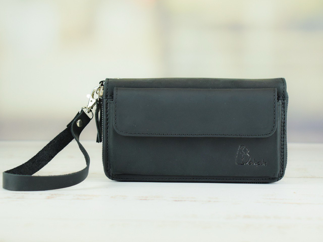 Leather wallet Black