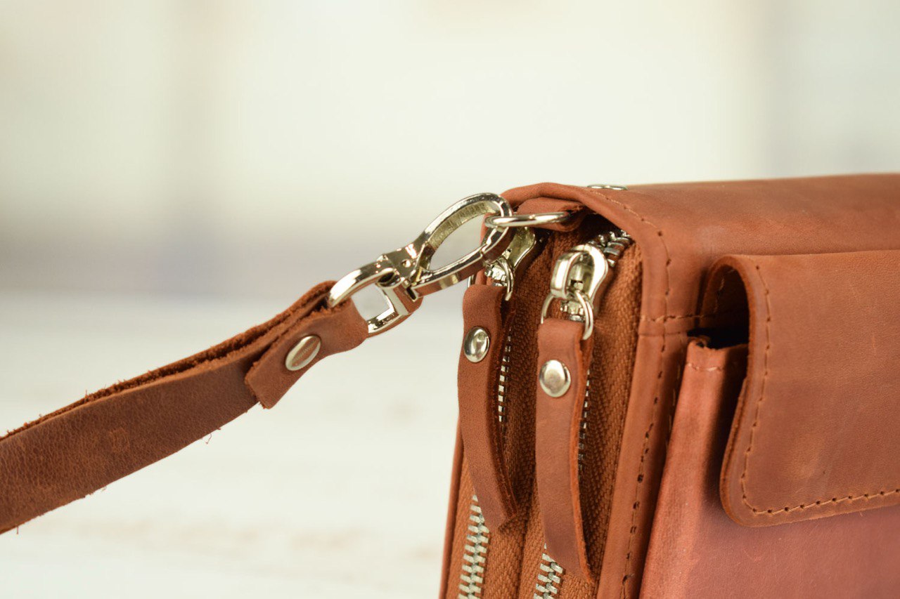 Leather wallet Cognac